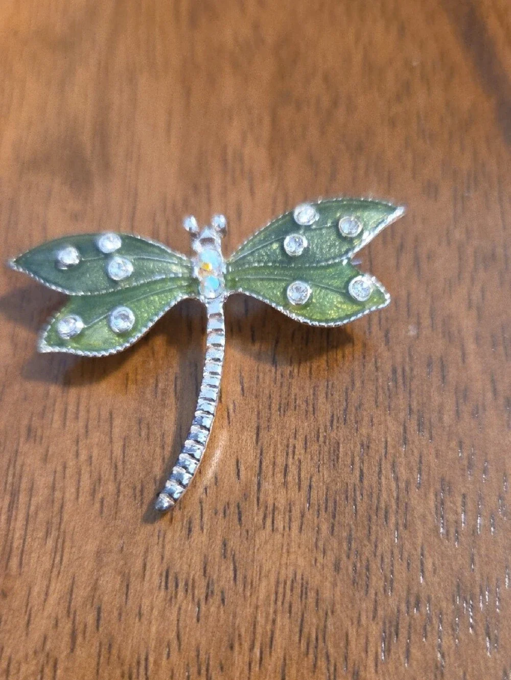 Enamel Butterfly, Dragonfly & Heart Brooch Set - Pink & Green